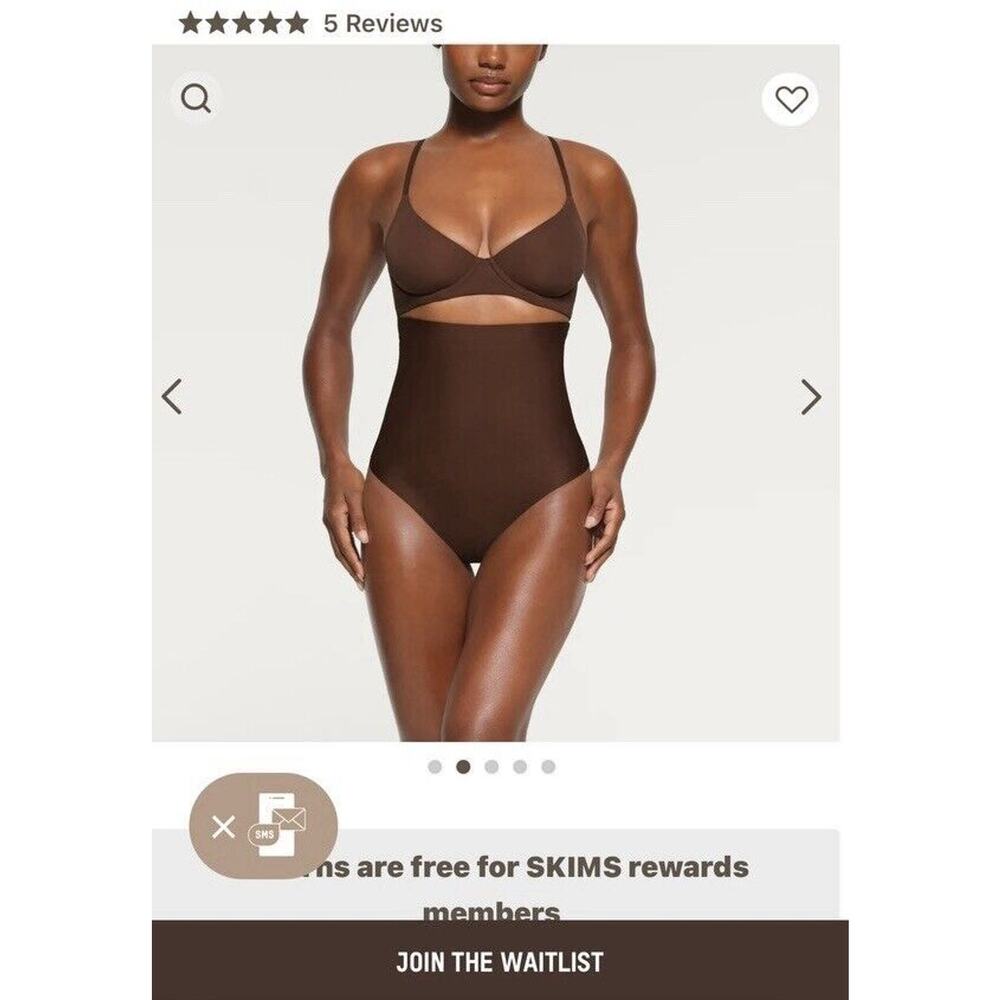 Skims High Waist Shape Wear Thong Style Gusset Lining Amina